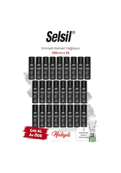 Selsil 200 Ml - 25'li Emniyet Kemeri Yağlayıcı Ve Rosıe
