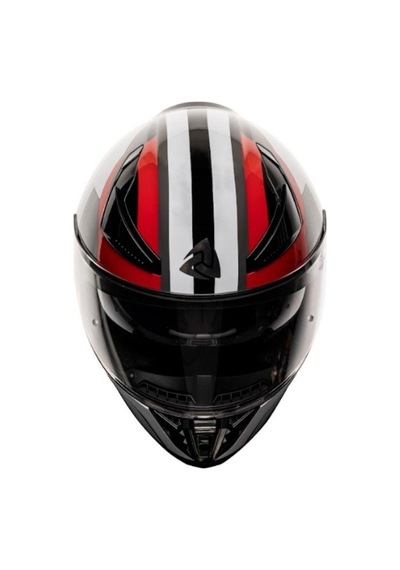 Nukro 853 Shine Red Blue Full Face Kapalı Motosiklet Kaskı