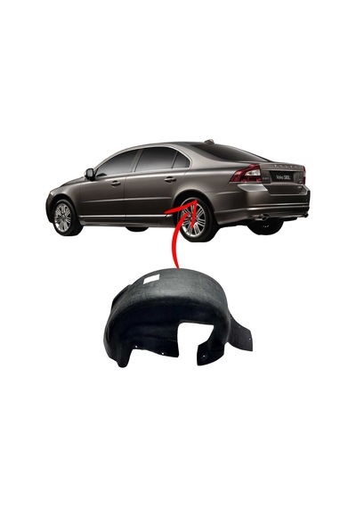 Volvo S80 Arka Çamurluk Davlumbazı Sol 2007 2016 Keçe