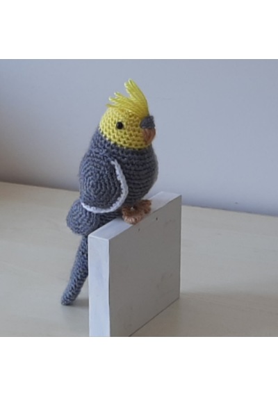 Amigurumi Kuş Muhabbet Kuşu Gri