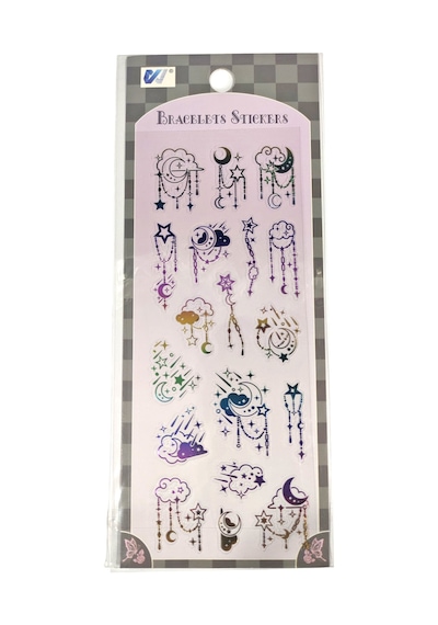 Şeffaf Renkli Sticker 7x17 Cm - Ay Bulut Tarot Çok Renkli
