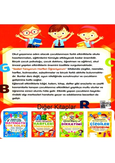 Harfleri Öğreniyorum Sesleri Tanıyorum Okul Öncesi Eğitim Kitap
