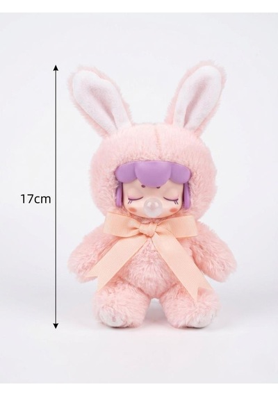 Nansi Figür Bebek - 17 Cm Peluş Kostümlü Emzikli Arkadaşım Kurdeleli Oyuncak Bebek