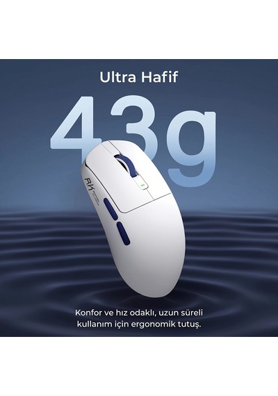 Royal Kludge Rk M30 43g Ultralight Tri-mode Kablosuz Gaming Mouse Standart