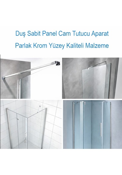 Ayrıntıshop Duşakabin Cam Kabin Teleskopik Cam Gergi 60cm - 120 Cm Arası Krom