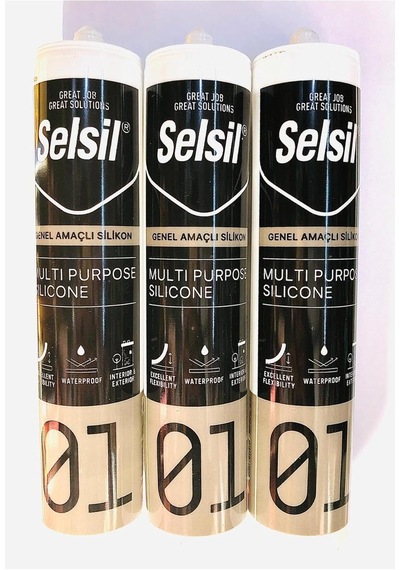 Amaçlı Silikon Şeffaf 3 Adet 280 Gr Şeffaf