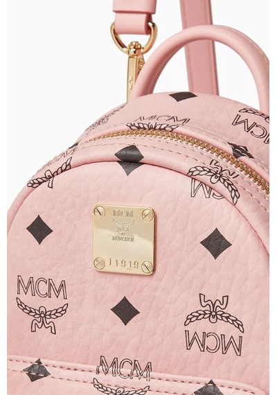 Mcm Mini Stark Pudra Pembe Stud Detaylı Lüks Sırt Çantası 171bat