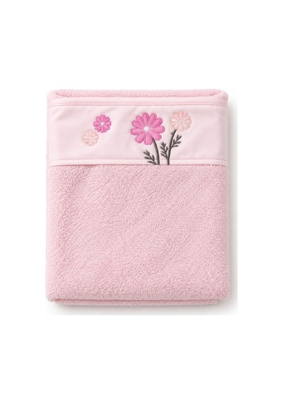 Kız Erkek Bebek Peluş Bornoz Seti Brz0401 Pembe