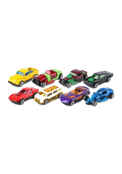 6 Adet Renkli Model Araba Seti - Erkek Çocuk İçin Eğitici Metal Yarış Arabaları 1:72 Çok Renkli