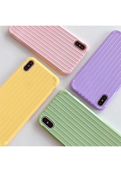 Ally Apple iPhone Uyumlu Xs Apple iPhone Uyumlu X Trunk Lines İnce Soft Silikon Kılıf- 5775 Çok Renkli