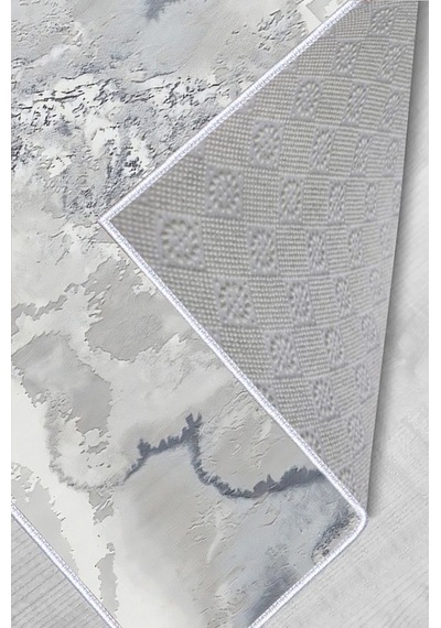 Rovigo Home Dijital Baskı Yıkanabilir Kaymaz Taban Salon Halısı Rvg0440 Gri