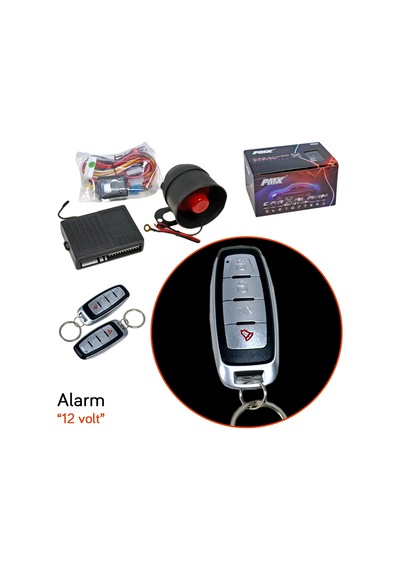 Pmx Alarm 12v 4 Tuşlu Siyah-krom Kumandalı Pmx685