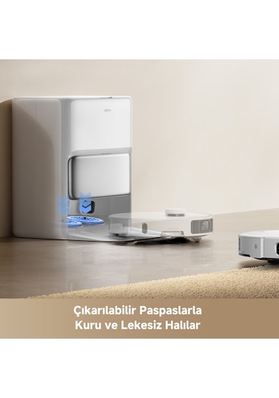 MOVA P50 Pro Ultra 19000 PA Emiş Güçlü Robot Süpürge Beyaz