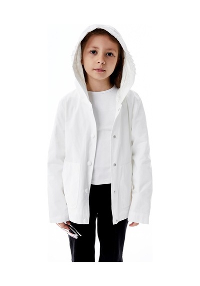 Benitto Kids Kız Çocuk Mevsimlik Yağmurluk Ceket 51360 Beyaz