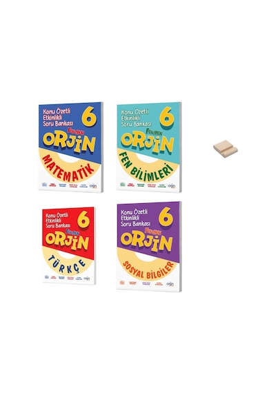 6. Sınıf Orjin Matematik Fen Bilimleri Türkçe Ve Sosyal Bilgiler Konu Özetli Soru Bankası 4lü Set