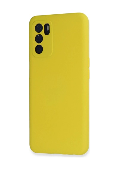 Uryport Oppo A16 Kılıf Nano İçi Kadife Silikon - Sarı