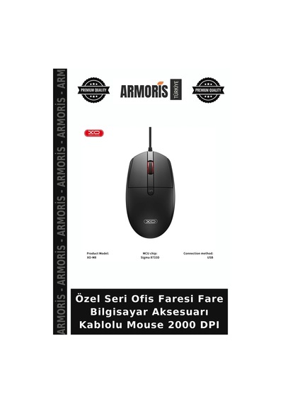 Özel Seri Ofis Faresi Fare Bilgisayar Aksesuarı Kablolu Mouse 2000 Dpı M8