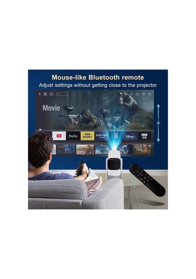 K2 Şarjlı Projeksiyon 4k Bt Wifi Android Taşınabilir Led Projektör Ev Sinema Açık Hava Tv