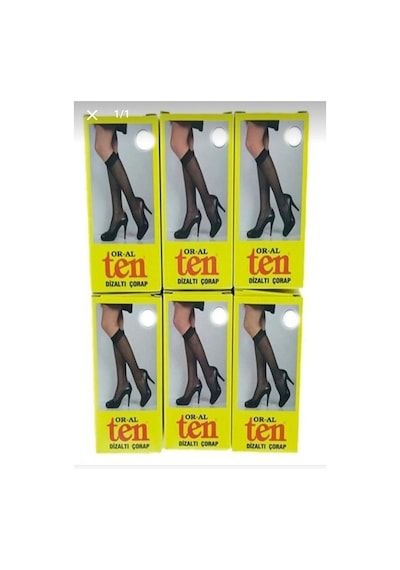 Ten Çorap Kadın Dizaltı Çorap 12' Li 001