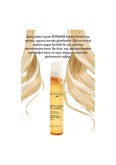 Byphasse Yüksek Koruyucu ve Kabarma Önleyici Keratin Saç Serumu 50 ML