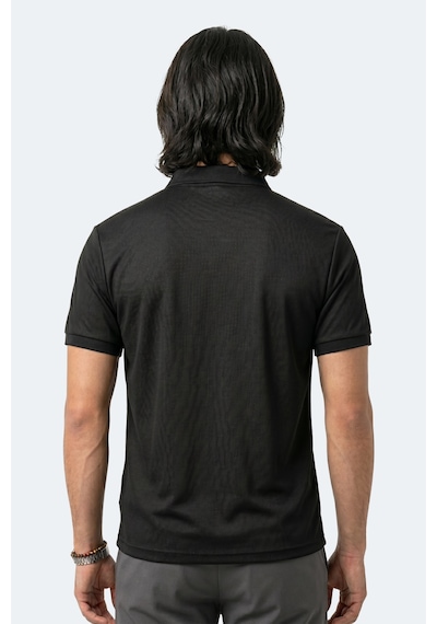 Slazenger Kenshın Erkek Polo Yaka Siyah Tişört