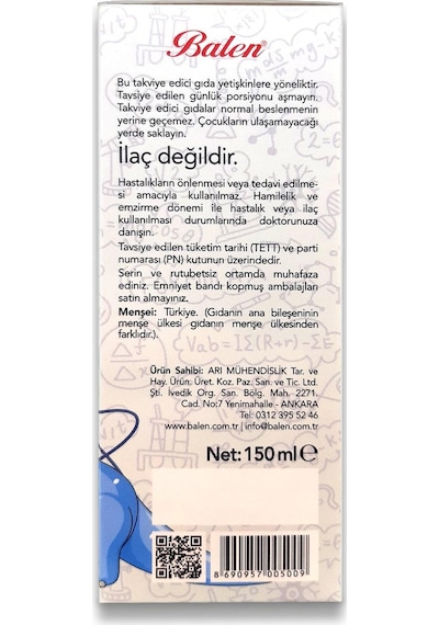 Balen Argı Boost Multivitamin Şurup 150 ML