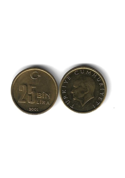 2001 Yılı Pirinç Tedavül 25 Bin Lira Çil