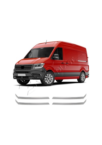 Volkswagen Crafter Uyumlu 2018 Ve Üzeri Krom Ön Panjur 4 Parça Paslanmaz Çelik