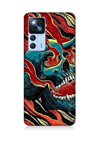 Xiaomi Mi 12t Pro Uyumlu Silikon Kılıf Devil Skull Şeytan Kafatası
