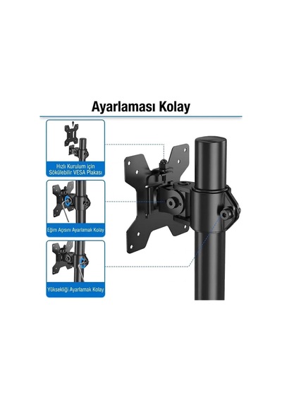 Tr Masaüstü Monitör Standı, 15 - 32 Uyumlu, Vesa Uyumlu Z001