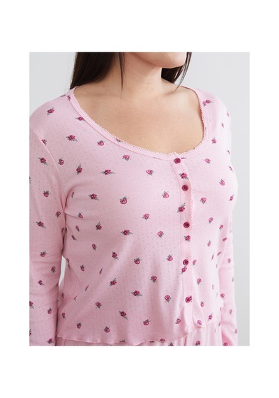 Lcw Dream Pembe U Yaka Çiçekli Kadın Pijama Takım