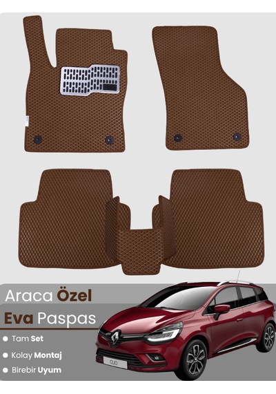 Renault Clio 4 Station Wagon 2012-2019 Uyumlu Eva Paspas Tam Set Oto Paspas 717