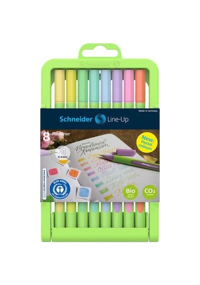 Schneider 191088 Fineliner Serisi 0,4 mm 8'li Paket Pastel Karışık Renk Set