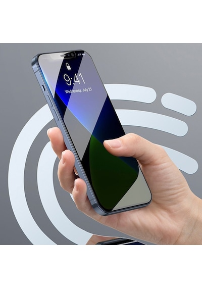 Baseus Apple Uyumlu   iPhone 12 Mini 0,3Mm Anti Spy Tempered Cam Ekran Koruyucu Şeffaf (467505695)