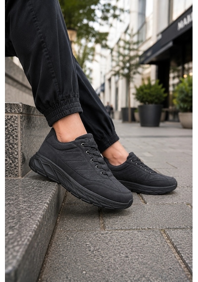 Ht Hotin Quantum Erkek Günlük Spor Ayakkabı Rahat Tabanlı Bağcıklı Hafif Casual Sneaker - Siyah Ht Hotin Quantum Erkek Günlük Spor Ayakkabı Rahat Tabanlı Bağcıklı Hafif Casual Sneaker - Siyah