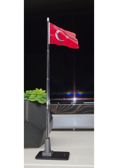 Minyatür Masaüstü Türk Bayrağı Maketi 26 CM