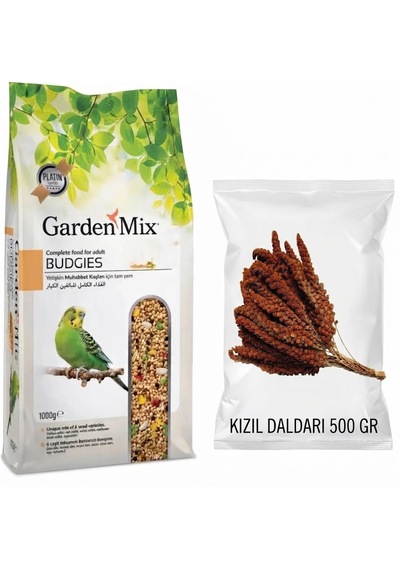 Muhabbet Kuşu Yemi 1000 Gr + Kızıl Daldarı 500 Gr Paketi 1 KG