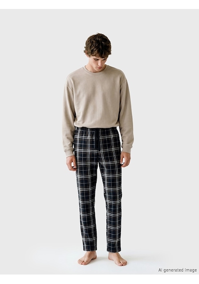 Lc Waikiki Lc Waıkıkı Kahverengi Bisiklet Yaka Erkek Pijama Üst