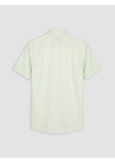 Lcwaıkıkı Classic Yeşil Regular Fit Keten Karışımlı Erkek Gömlek