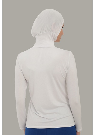 Sonbaharmoda Kadın Uzun Kollu Body Boyunluklu Boneli Tam Badi Boğazlı Likralı Penye Beyaz Sonbaharmoda Kadın Uzun Kollu Body Boyunluklu Boneli Tam Badi Boğazlı Likralı Penye Beyaz