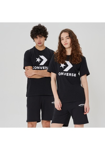 Converse Go-to Star Chevron Logo Unisex Siyah T-shirt