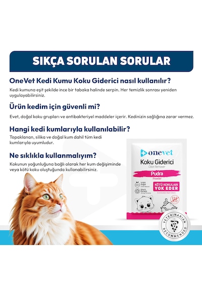 Onevet Kedi Koku Giderici Pudra Kokulu 15 x 25 G