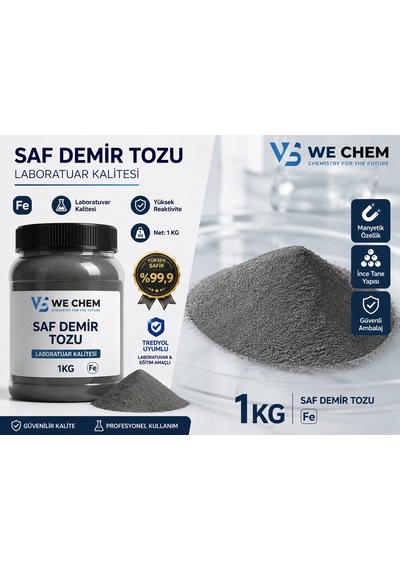 Saf Laboratuvar Kalite Demir Tozu 1kg