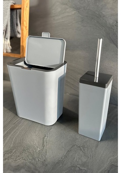 Flip 2'li Banyo Seti - Gri Çok Renkli