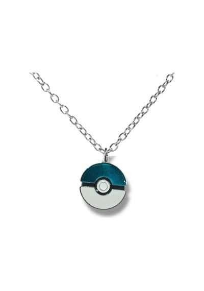 Mavi Poketop Figürlü Pokemon Kolye 60 Cm Zincirli Anime Temalı Unisex Takı Çok renkli
