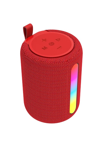 Polosmart Pbs228 Işıklı Taşınabilir Kablosuz Bluetooth Speaker Hoparlör 1200 Mah Kırmızı