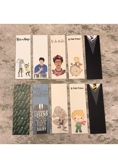 10lu Dizi Film Karışık Desenli Kitap Ayraç Seti Pytkkayr0013