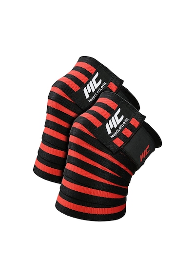 Musclecloth Pro Knee Wraps Diz Bandajı 2'Li Paket - Cırt Bantlı-Standart Çok Renkli