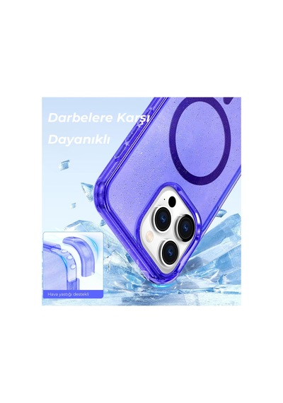İphone 14 Pro Kılıf Star Magsafe Kapak - Siyah Renk