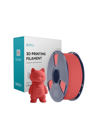 Sunlu Kırmızı Pla Mat Filament - 1.75mm - 1 Kg